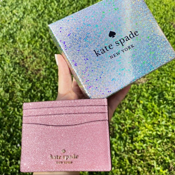 Glitter💕♠️Kate Spade Cardholder NEWINBOX - Picture 2 of 7